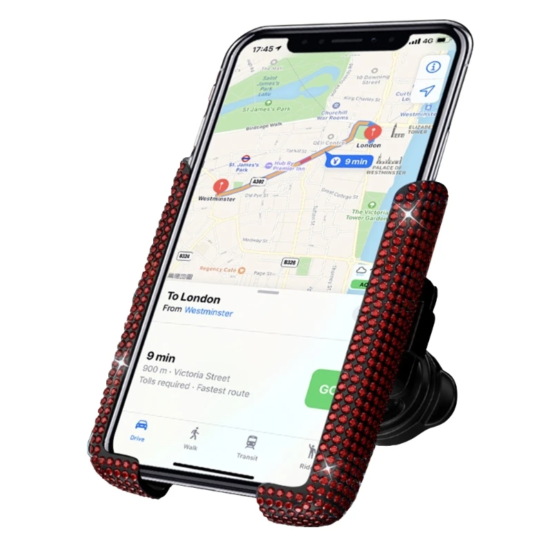 

Обновленный Автомобильный держатель для телефона с блестящим кристаллом