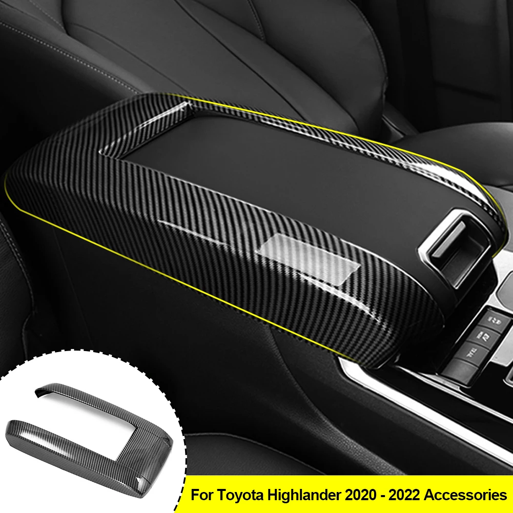 

Для Toyota Highlander 2020 2021 2022 XU70 коробка для подлокотника Защитные чехлы для автомобильного центрального подлокотника декоративные аксессуары для модификации
