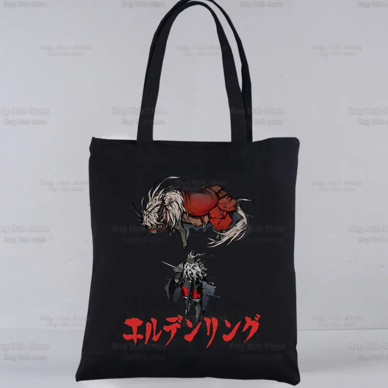 

Забавная Холщовая Сумка-тоут Elden Ring Astrologer Knight's Valkyrie, черные сумки в стиле Харадзюку, повседневная женская сумка-тоут, эко-сумка для покупок, с...