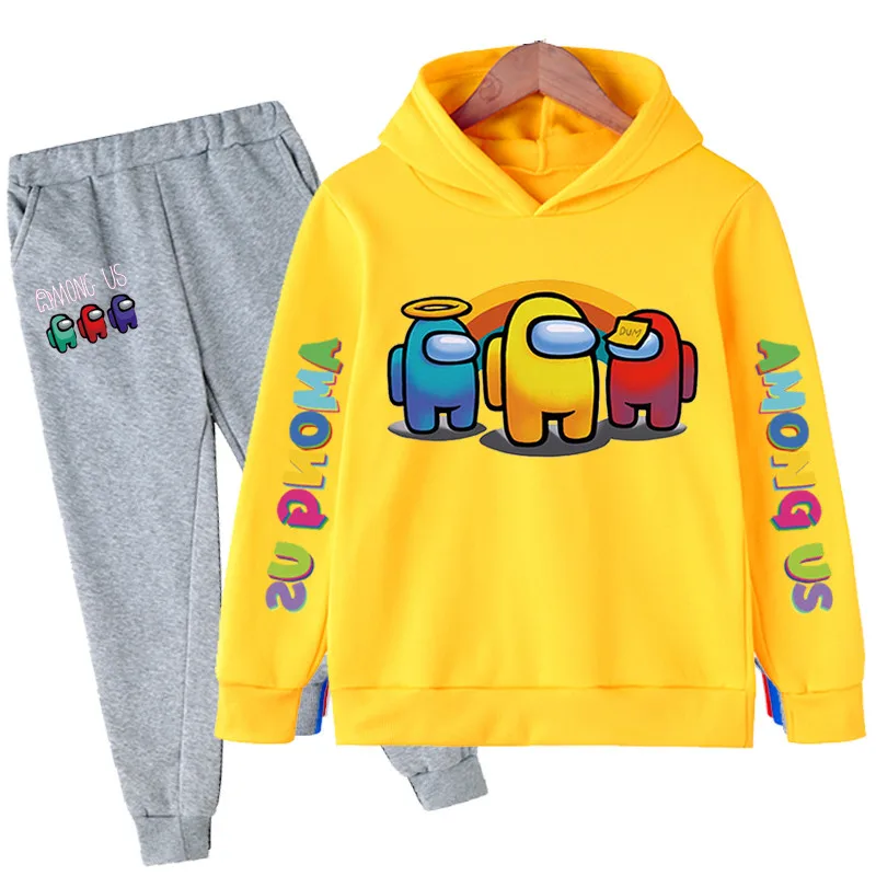

Winter Baby Boys Girls Among Us Suits Cotton Kids Outfits Children Girl Impostor Clothing Set Hoodie Top+Pant Tracksuits 4-14 Y