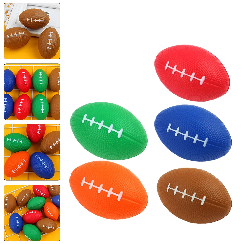 

5pcs Pressure Vent Balls Rugby Shaped Vent Balls Interesting Kids Squeezing Balls