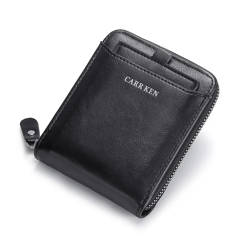 

New fashion Men's Wallet Card Bag Zipper Zero Wallet quality wallet