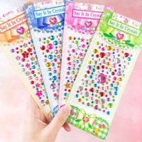 sticker children crystal diy acrylic love gemstone pentagram diamond wholesale korean stickers kawaii journaling stationery