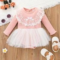 3 9 12 18 24 months newborn baby girls long sleeve rompers skirt hemline bodysuit infant outfits girl clothes 2022 spring autumn