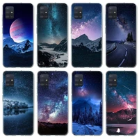 starry night in the mountains case funda for samsung galaxy a51 a71 a42 5g a50 a70 a30 a40 a10s a20e a91a6 a7 a8 a9 cover coque