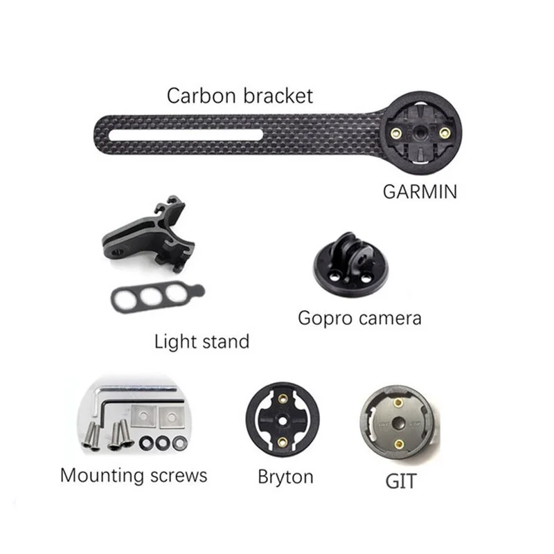 

NEW Bicycle Computer Mount Full Carbon 3K Road MTB handlebar Mount Holder Support for Cateye Bryton iGpsport Blackbird