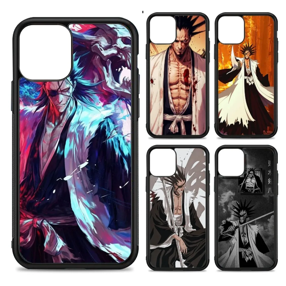 Kenpachi Zaraki Anime B-Bleach Phone Case Silicone PC+TPU For IPhone 11 12 13 14 15 16 Plus Pro Max Cover