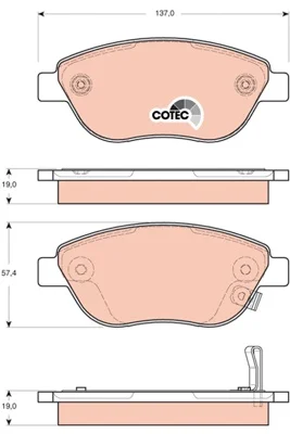 

GDB1701 for front brake pad big type CORSA D