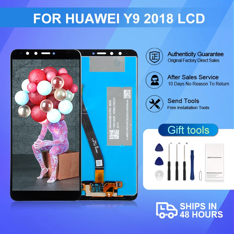 

5.93 Inch Enjoy 8 Plus Lcd For Huawei Y9 2018 Display Touch Panel Screen Digitizer Assembly With Tools Free Ship Brand New
