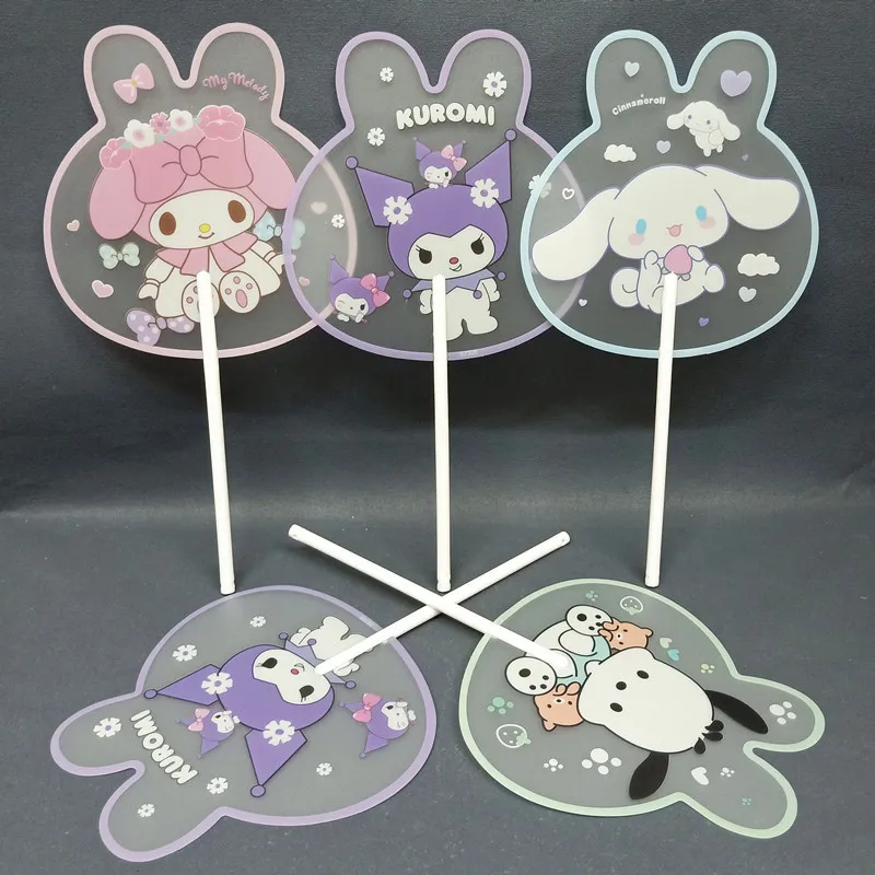 

60 шт. Sanrio Kawaii почтовый веер MyMelody Cinnamoroll студенческий мультяшный летний полипропиленовый веер Большой Почтовый веер Ручной Веер реквизит Детские игрушки