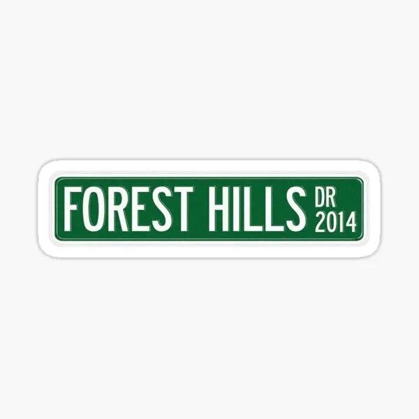 

J Cole 2014 Forest Hills Drive Dr V2 5PCS Stickers for Living Room Window Funny Anime Stickers Background Bumper Art Room Print