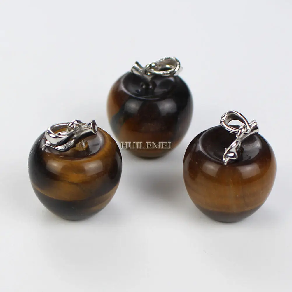 

3 шт., подвеска в виде яблока Тигрового Глаза для женщин и девушек