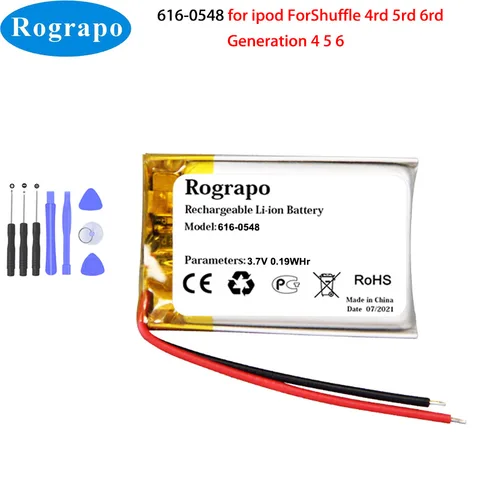 3, 7 V 616-0548 0.19Whr Аккумулятор для ipod Shuffle 4rd 5rd 6rd Generation 4 5 6 с инструментом