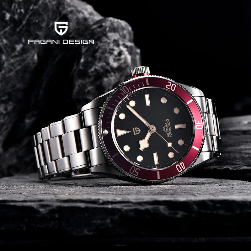 

PAGANI DESIGN 42mm Diving Movement 10Ba Water Resistant Vintage Design Luxury Sapphire NH35 Vintage Automatic Mechanical Watch