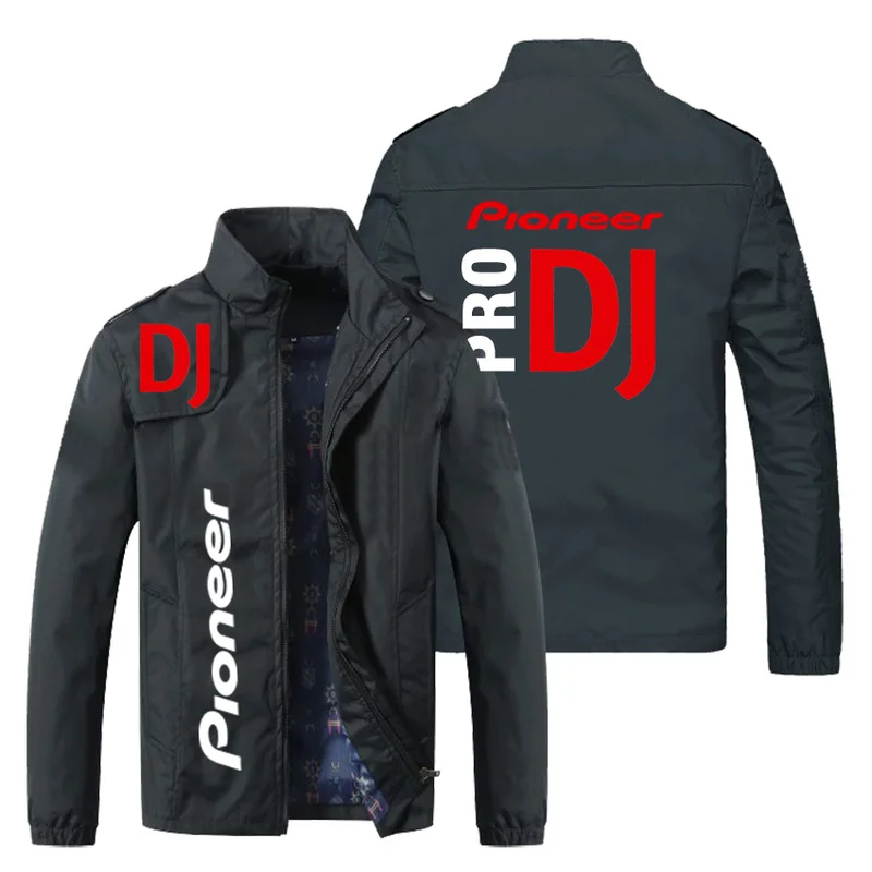 

Men Jacket Pioneer pro DJ Logo Print Zipper Cardigan Jackets Fashion Slim Casual Baseball Uniform Biker Jacket Coat Tops M-5XL