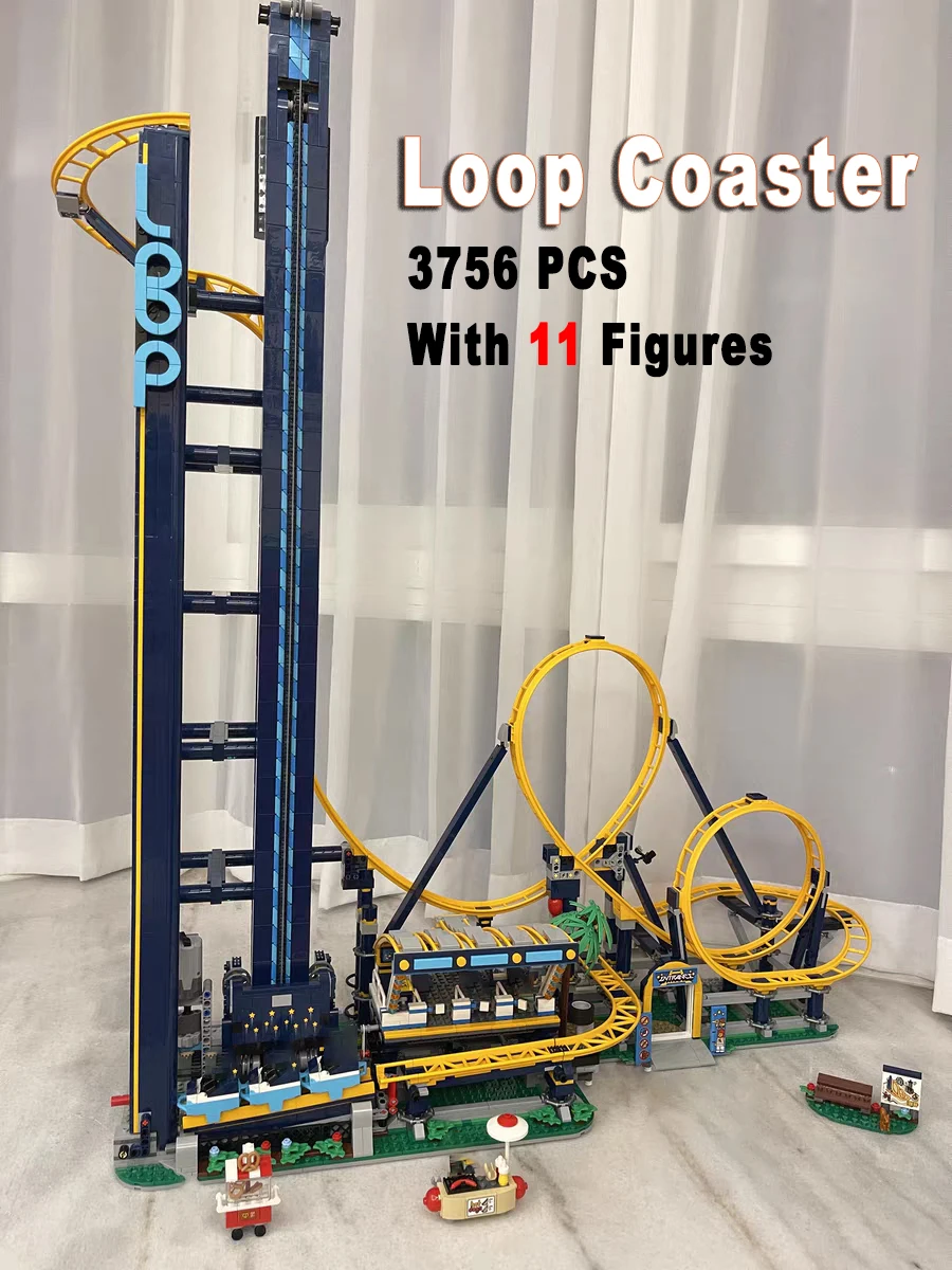

The Loop Roller Coaster 3756 PCS Amusement Park Building Block Bricks For Christmas Gifts Compatiable 10303