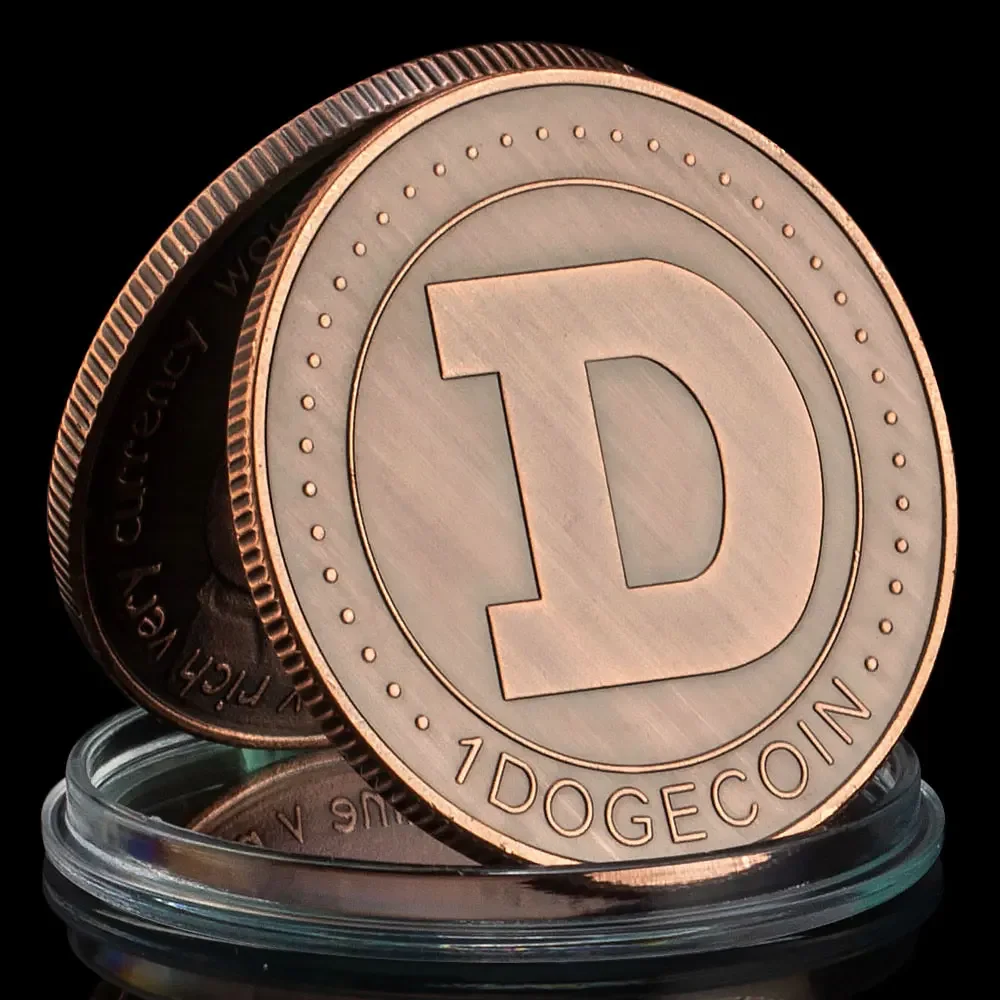Сувенирная монета Dogecoin с медным покрытием Doge WOW коллекционные подарочные монеты