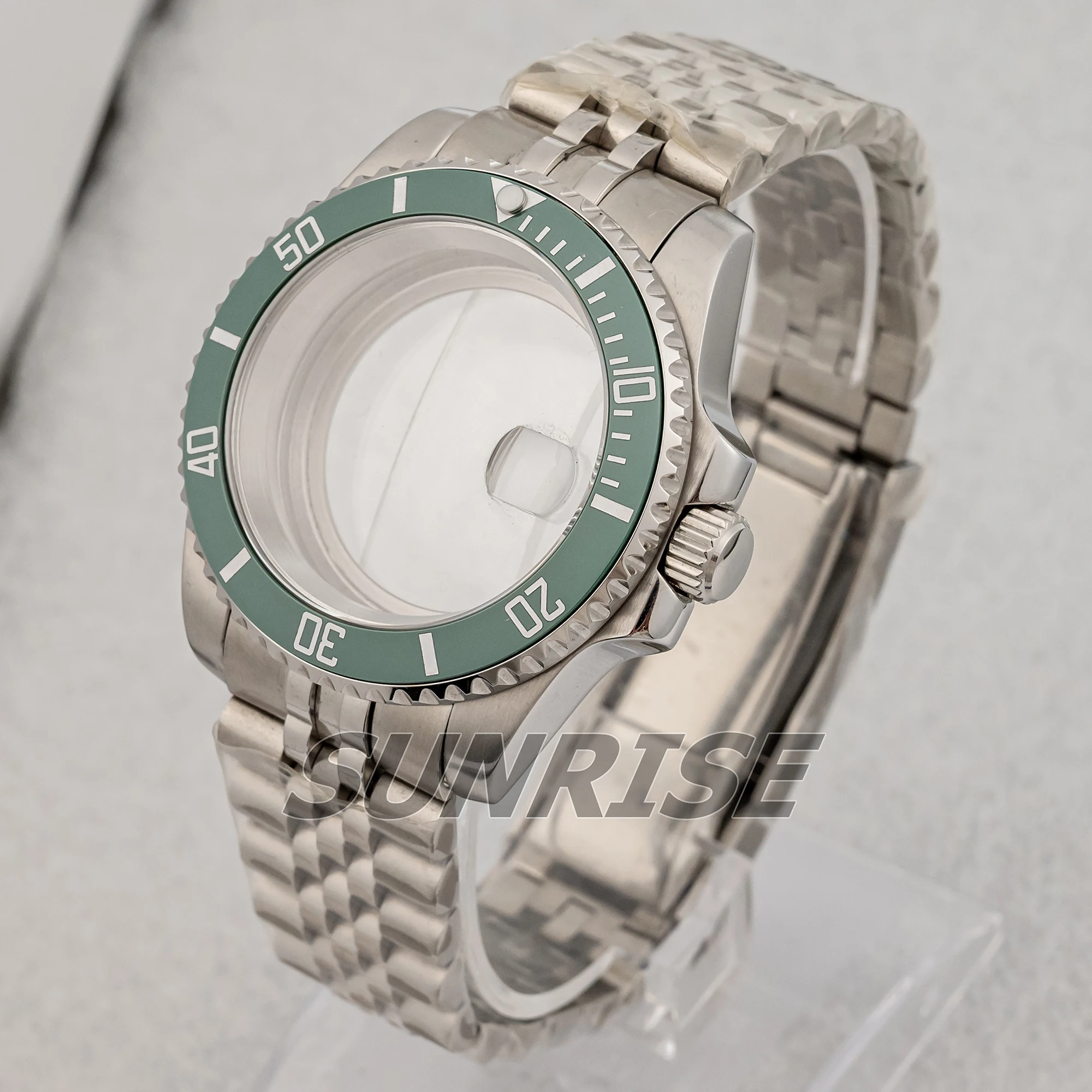 Корпус NH35 Юбилейный браслет из нержавеющей сапфирового стекла для NH34 NH36 механизм