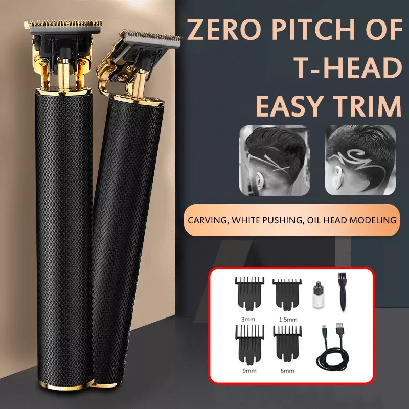

NEW2023 USB Rechargeable Hair Clipper Retro Oil Head Men's Cordless Haircut Hair Trimmer Two-speed Governor Hair Cutting Mac
