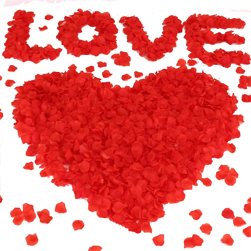 

1000 Pieces Artificial Rose Petals Artificial Flower Silk Petals for Valentine Day Wedding Flower Decoration Party Decoration