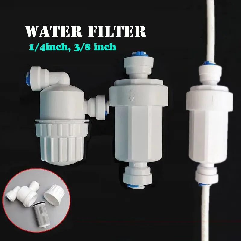 

RO Water Filter With Quick Connection 1/4'' Water Purification Filter PE Hose Pipe Tube With Stainless Steel Mesh Inside