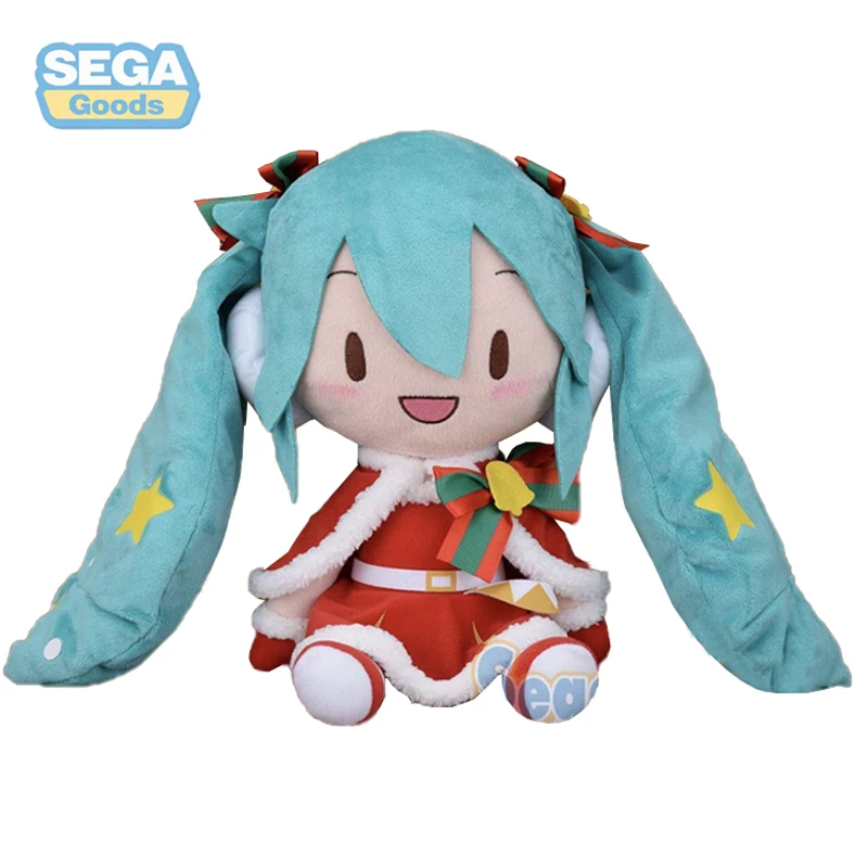 

Japan Original SEGA Hatsune Miku Plush Toys Christmas 2019 Fufu Miku Plush Dolls 27Cm Kawaii Anime Plush Toy for girls kids Gift