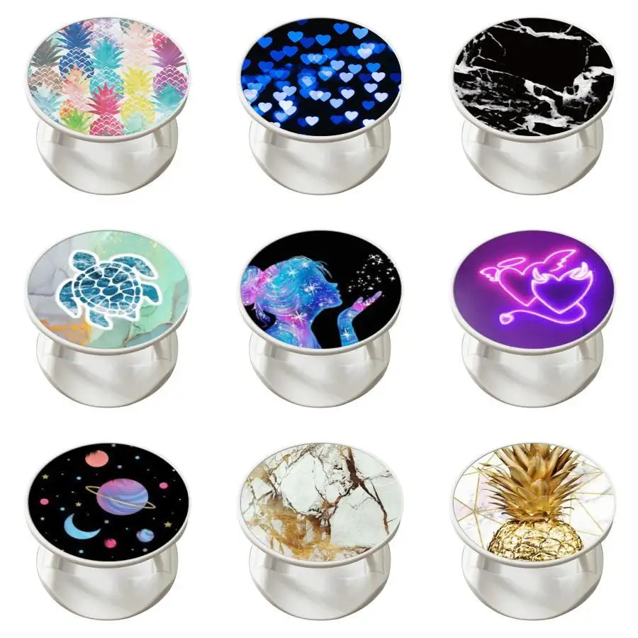 

Round Luxury Between the Finger Phone Holder Support Portable Pour Voiture Swappable Top For Sony Smart Phone iphone accessories