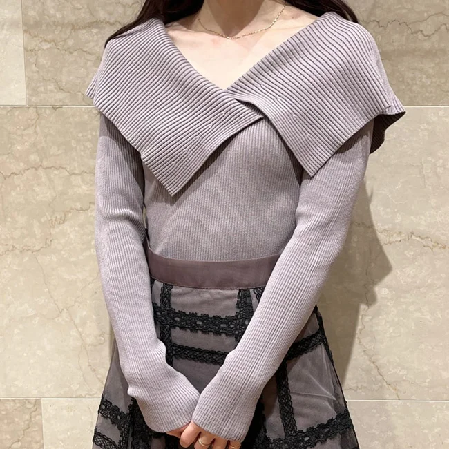 

2022 Autumn Winter New Design Women Sweaters Candy Color Lapel Long Sleeve Slim Knit Pullover Japanese Sweet Jumpers