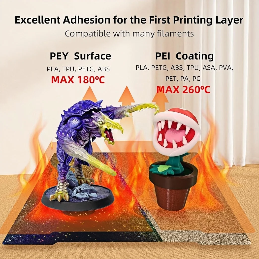 Фото Prusa MK4 MK3S PEI лист 241x254 двухсторонний гладкий PEO H1H пружинный стальной лист Pei 3D-принтер рабочая пластина для Prusa i3 MK2.5S №3