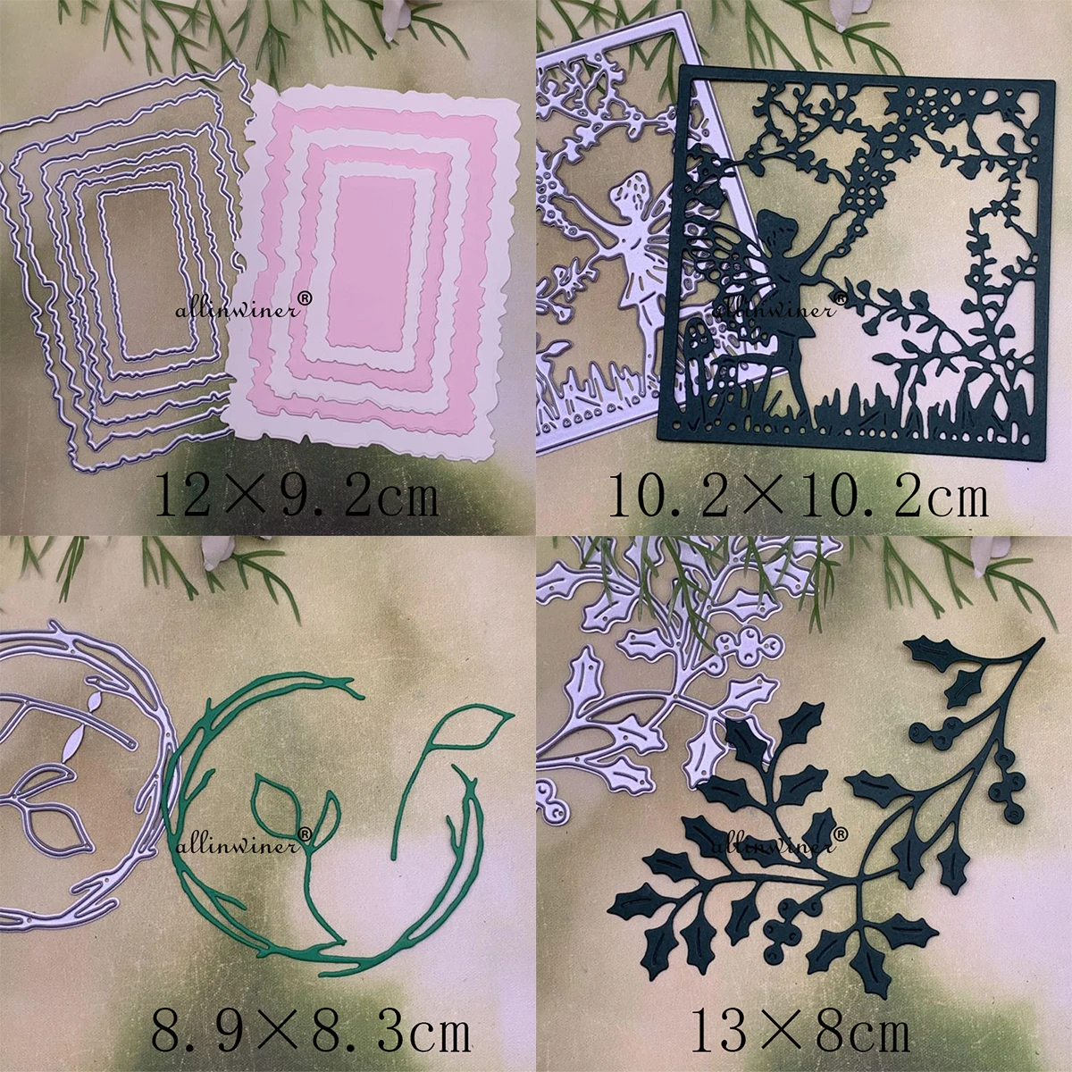 

New 6pcs/Set Torn Rectangle Frame Metal Cutting Dies for DIY Scrapbooking Album Paper Cards Decorative Crafts Embossing Die Cuts