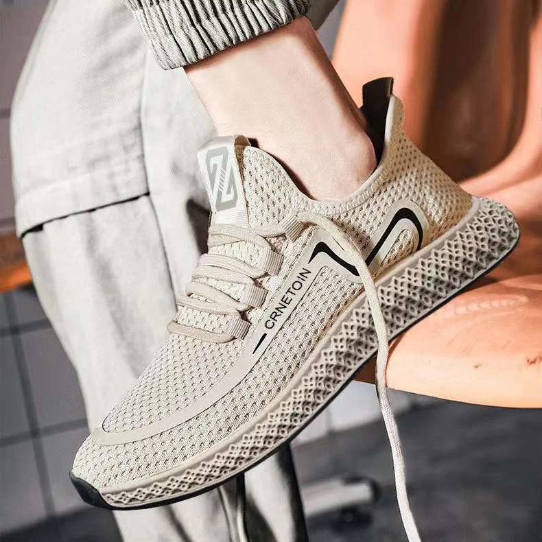 

Men's autumn 2022 new trend sports shoes soft bottom breathable casual leather shoes versatile running shoes