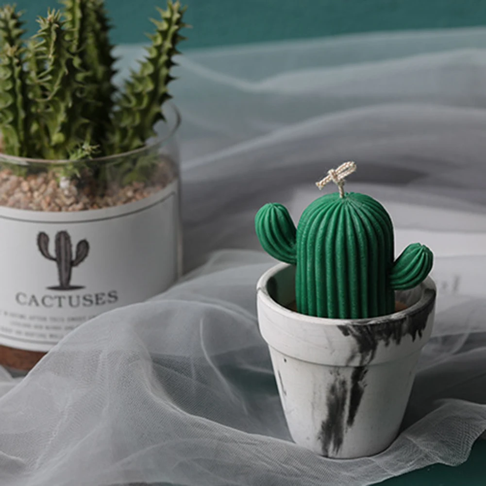 Мини-Свеча в форме кактуса настольное украшение сделай сам гипсовая смола