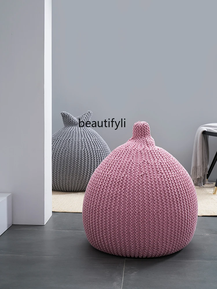 

zqSofa Hand-Woven Tatami Bean Bag Bedroom Living Room Personalized Removable and Washable Creative Sofa