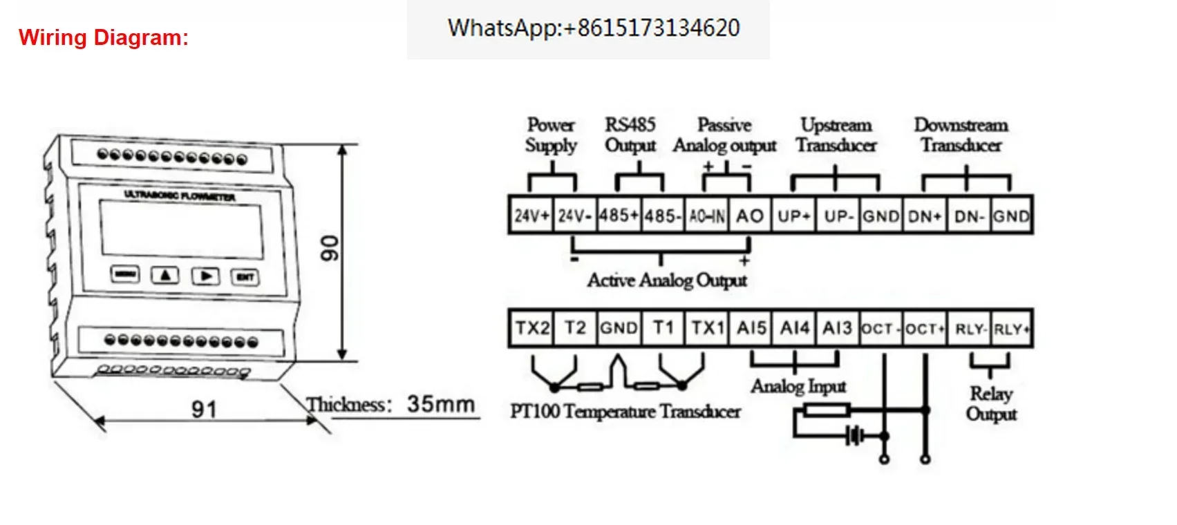 TUF-2000M TS2 (DN32~DN100 мм) Ультразвуковой расходомер/модульный расходомер TM1 50-700 мм