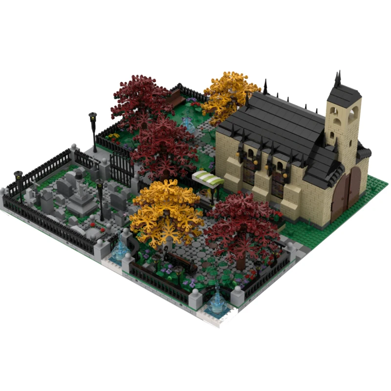 

Authorized MOC-36498 5731Pcs Modular Church with Graveyard Assembling Sand Table Building Block Stem Kit (Designed by gabizon)