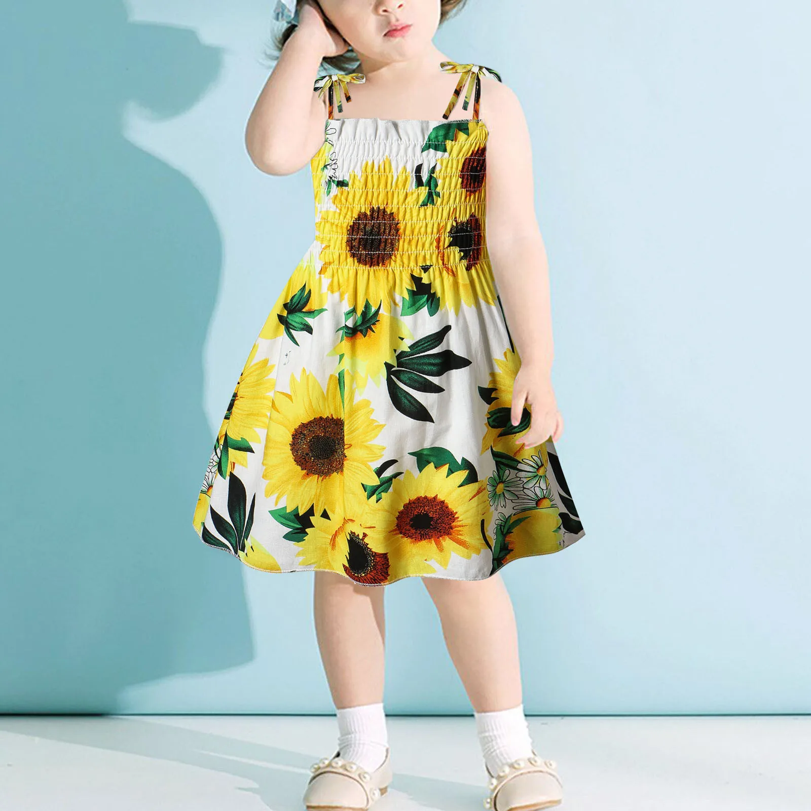 

Toddler Kids Girls Slip Floral Dress Sunflower Baby Dress Beach Clothes Girls Dress&Skirt 6 Year Old Girl Dresses