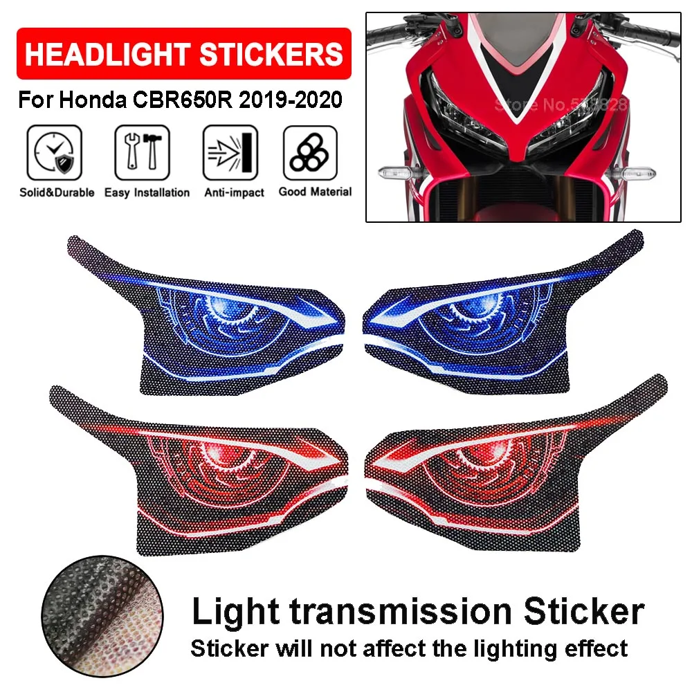 

Headlight Stickers For HONDA CBR650R 2019 2020 CBR 650R CBR650 R Motorcycle 3D Front Fairing Light Transmission Protection Guard