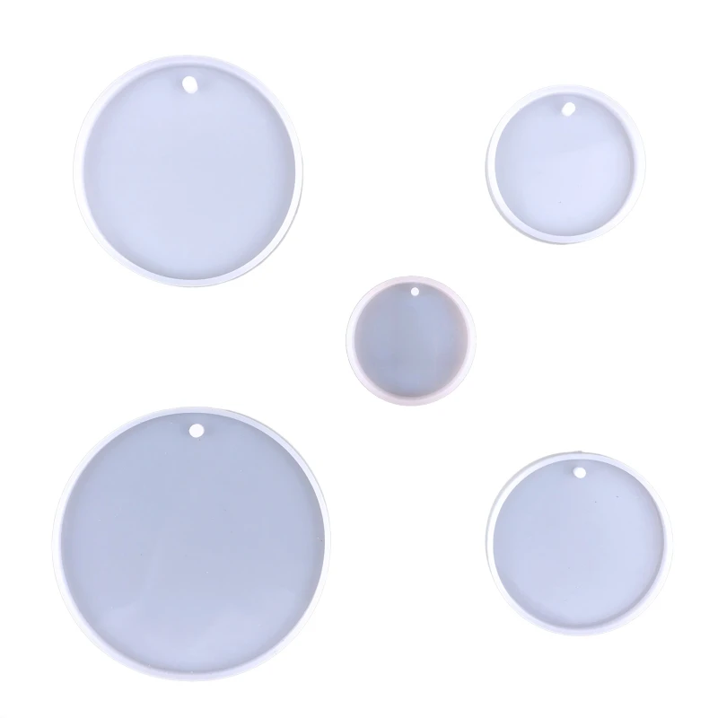

5 шт., блестящие круглые формы для брелоков
