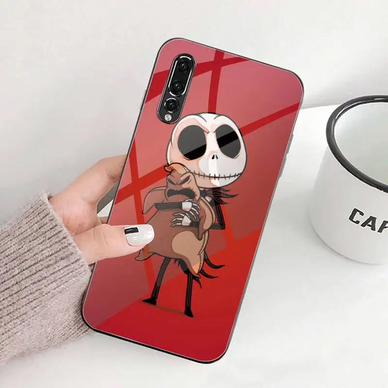 Чехол Кошмар перед Рождеством для телефона закаленное стекло Huawei P30 P20 P10 lite honor 7A 8X