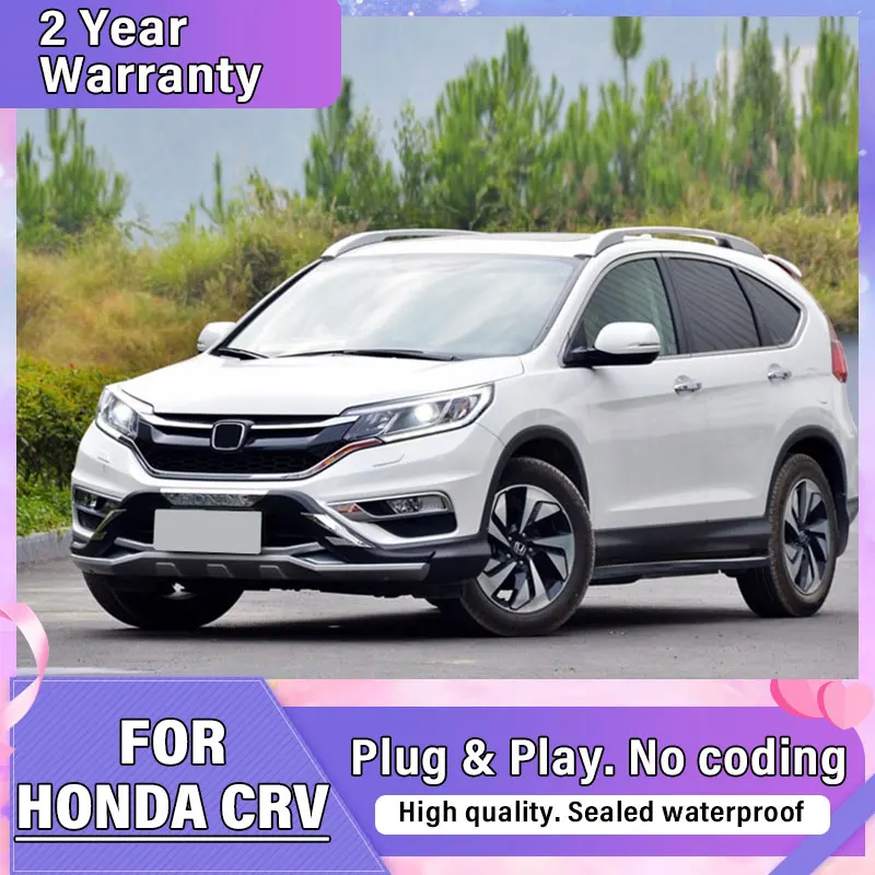 

Автомобильный Стайлинг для Honda CRV, передсветильник фара s 2015 2016, светодиодная фара DRL, передсветильник фара, биксеноновые линзы, ксеноновые HID ...