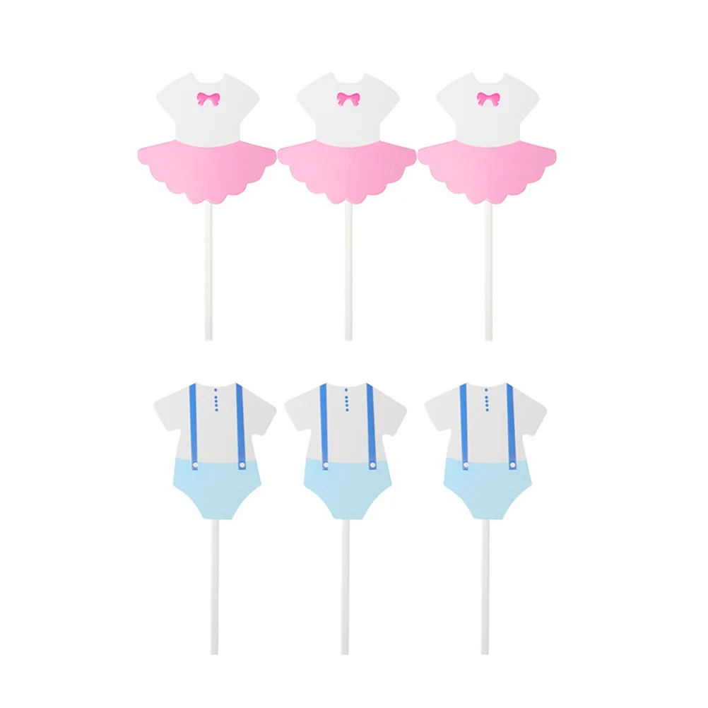 

20pcs Boys and Girls Dress Cake Insert Cupcake Picks Cake Toppers for Cake Decoration