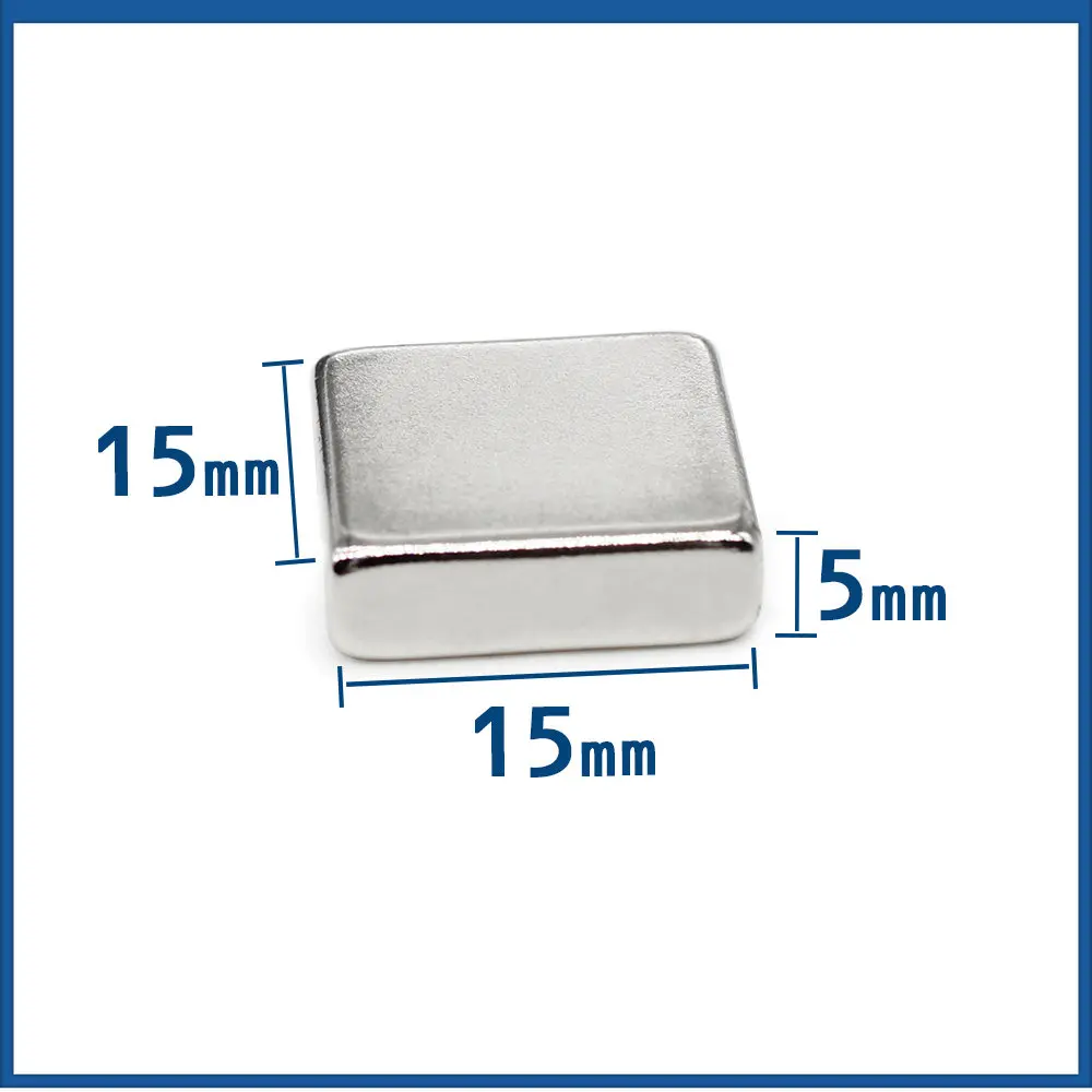 

2/5/10/20/30/50PCS 15x15x5 mm Block Strong Powerful Magnets N35 Rectangular Rare Earth Neodymium Magnet 15x15x5mm 15*15*5 mm