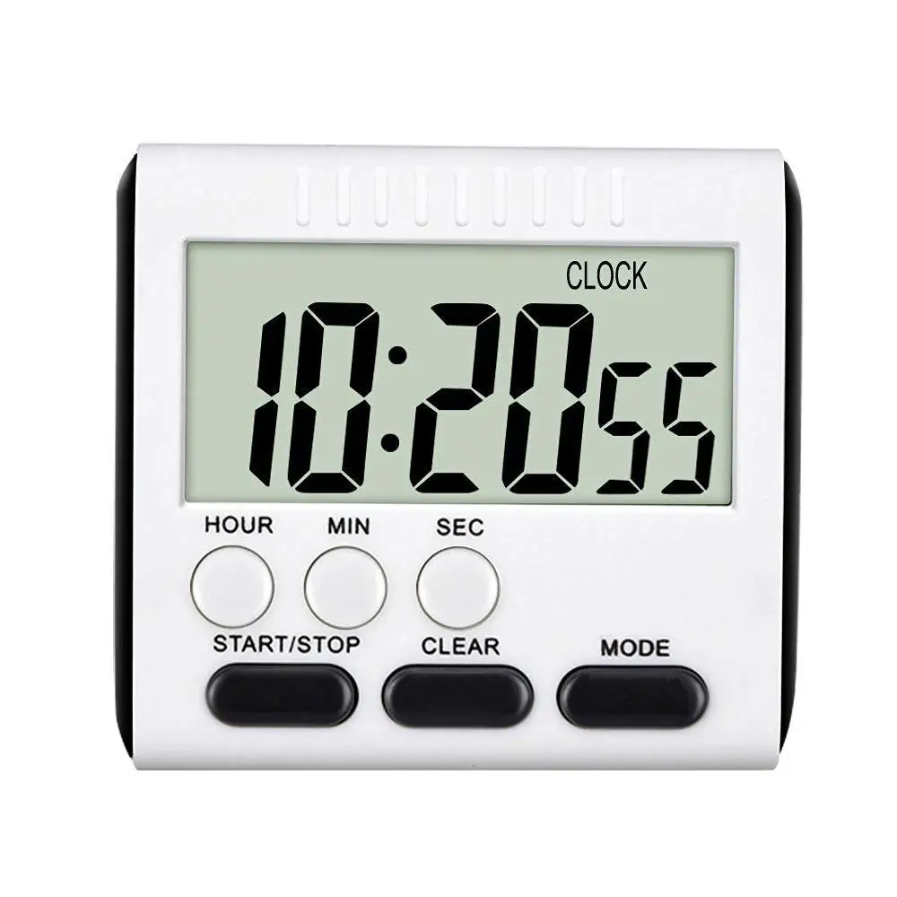 

Lcd Digital Display Magnet Clock Multifunctional Kitchen Timer Loud Alarm Kitchen Tools And Gadgets Reminder Tool Count-down Up