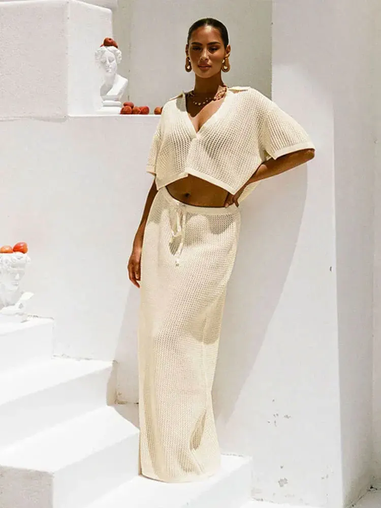 Женские сексуальные однотонные костюмы с открытой юбкой шикарные топы лацканами