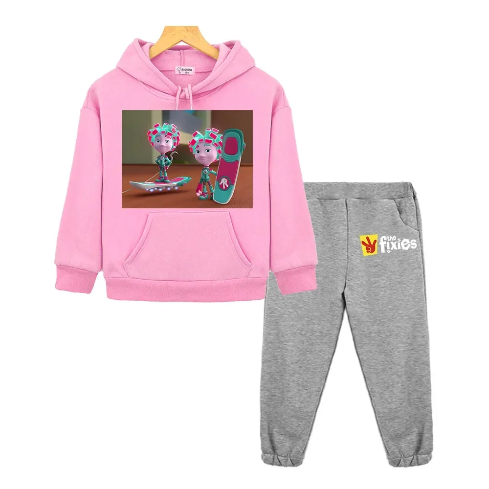 Пуловер с капюшоном на флисе для мальчиков и девочек y2k