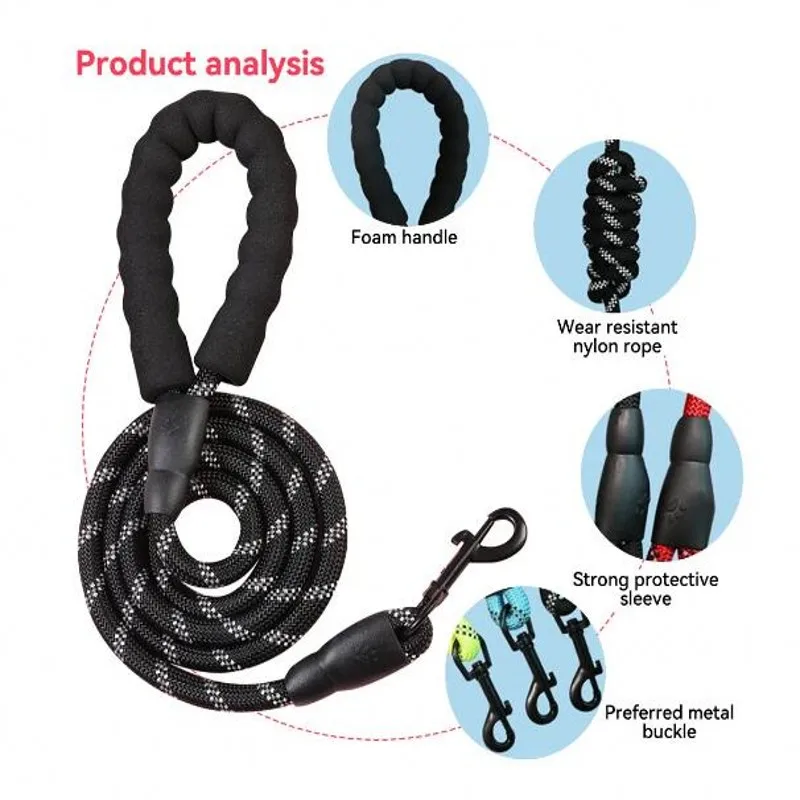 Нейлоновая повязка на собаку, светоотражающий шнурок для тренировок на ...