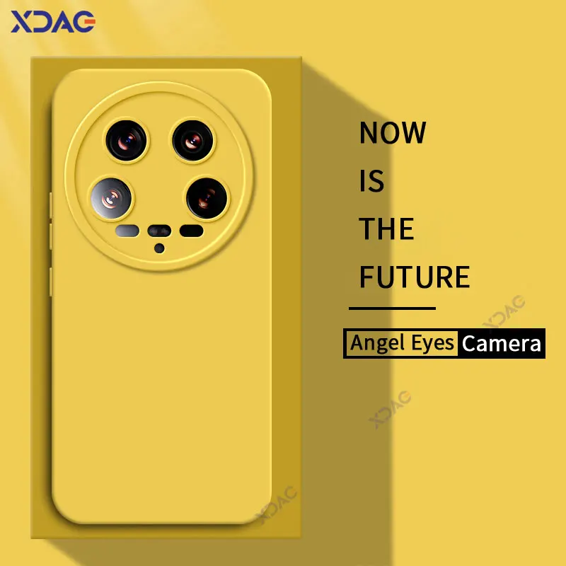 Оригинальный квадратный чехол с ангельскими глазами из жидкого силикона для Xiaomi