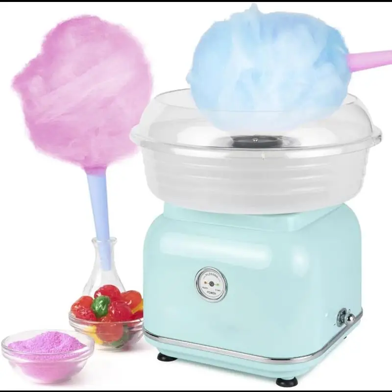 

Cotton Candy Maker,Countertop Cotton Candy Maker,Hard,Sugar Free,2 Reusable Cones,Scoop, Aqua