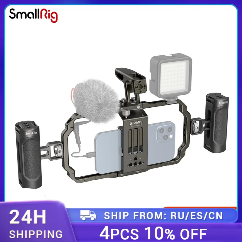 

SmallRig Universal Mobile Phone Video Rig Kit for iPhone 13 Handheld Phone Cage Stable for Vlog Videography Live Streaming 3155