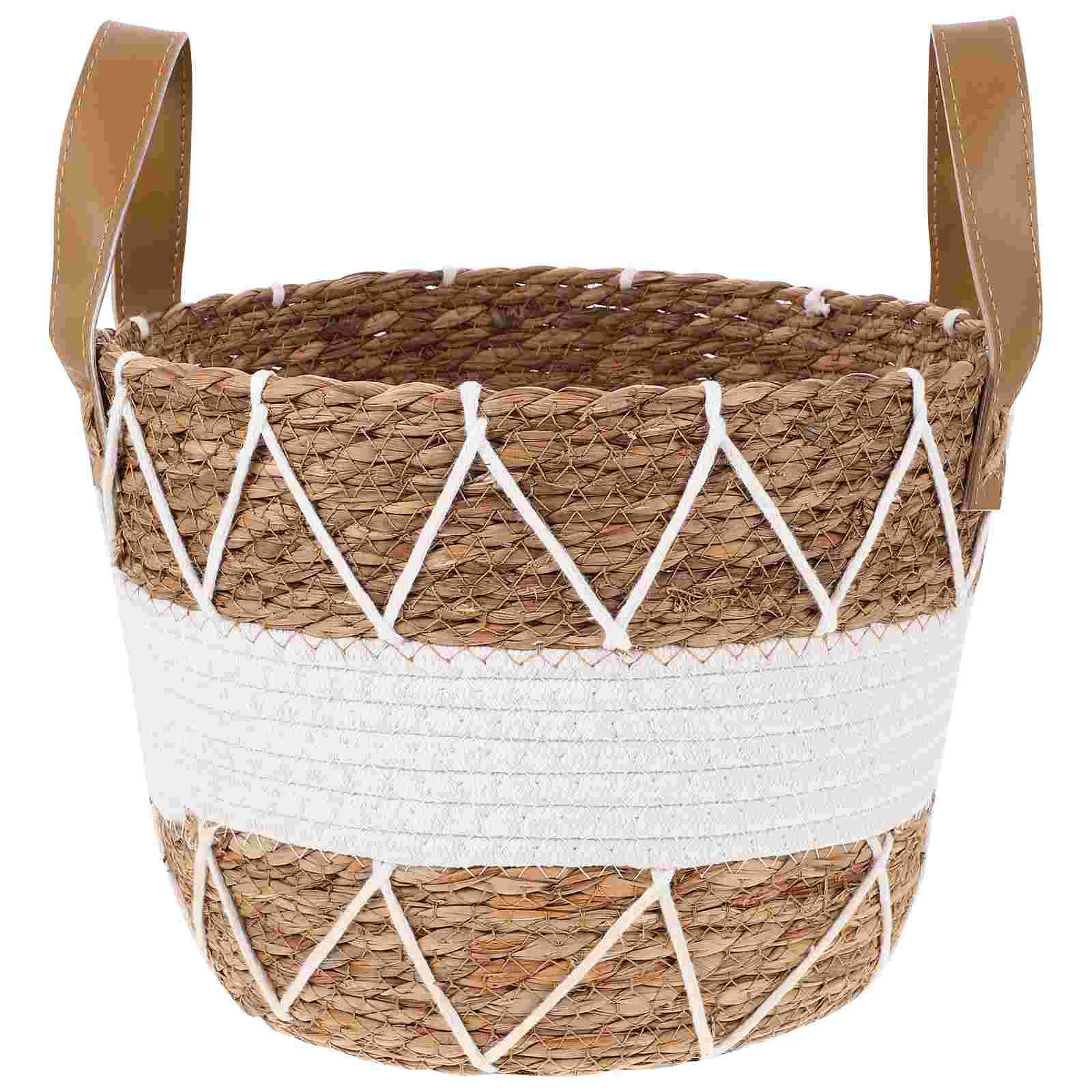 

Straw Basket Woven Toy Multipurpose Clothes Weave Storage Tall Indoor Laundry Hamper